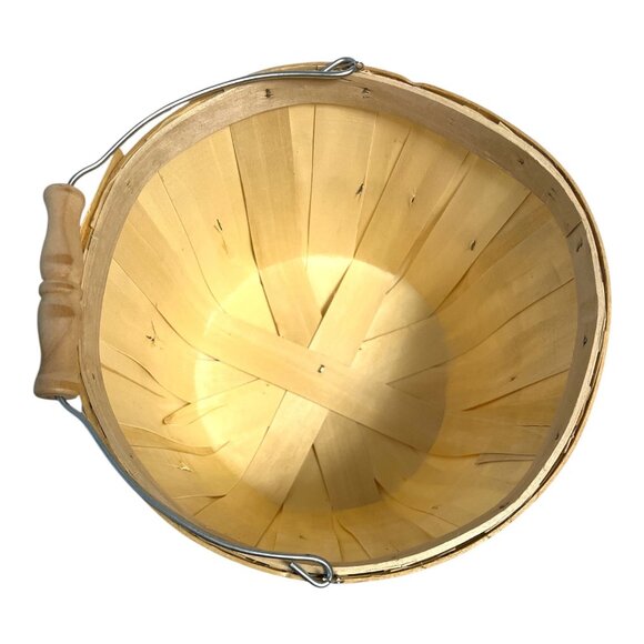 Rustic Faux Fruit & Wooden Basket Set | Red & Green Apples, 8" Banana | Farmhous - Picture 6 of 6